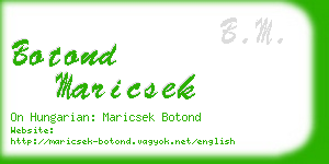 botond maricsek business card